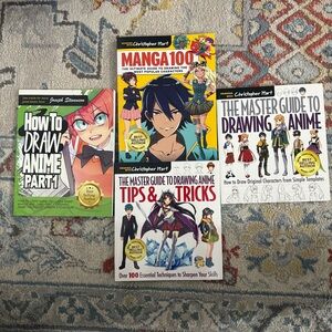 New! 4 Manga Anime Drawing Guide Books by Christopher Hart, Joseph Stevenson.